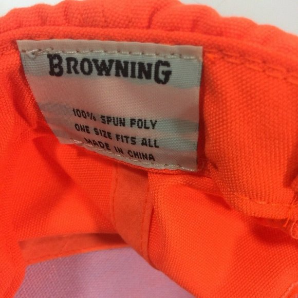 Browning Hunting Baseball Hat Orange  & Midway Hat - Picture 6 of 7